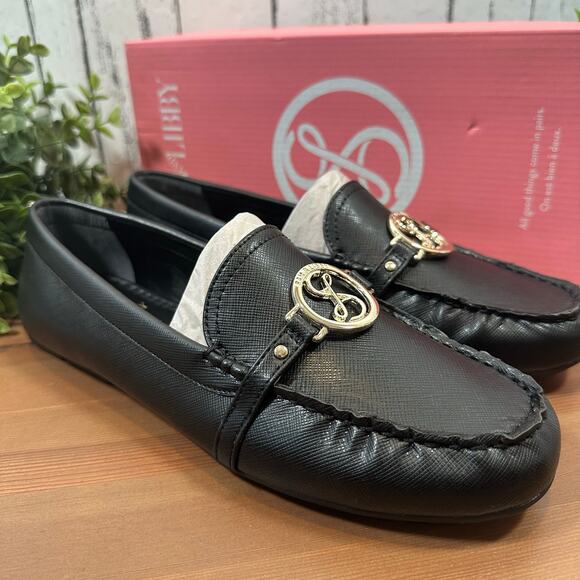 Sam & Libby Womens Lanie Logo Driver Loafers Black Size 9 - Picture 3 of 9